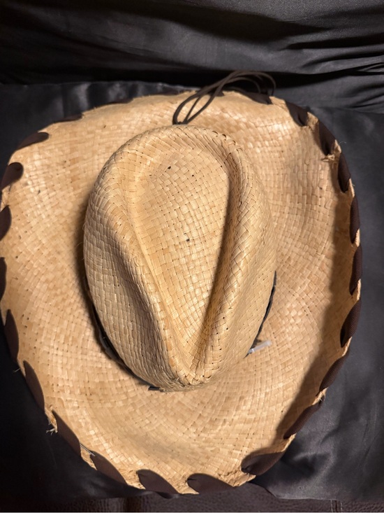 NWT Charlie 1 Horse Straw Cowboy Western Boho Hat w/ Brown Leather Band Sz M main image 4